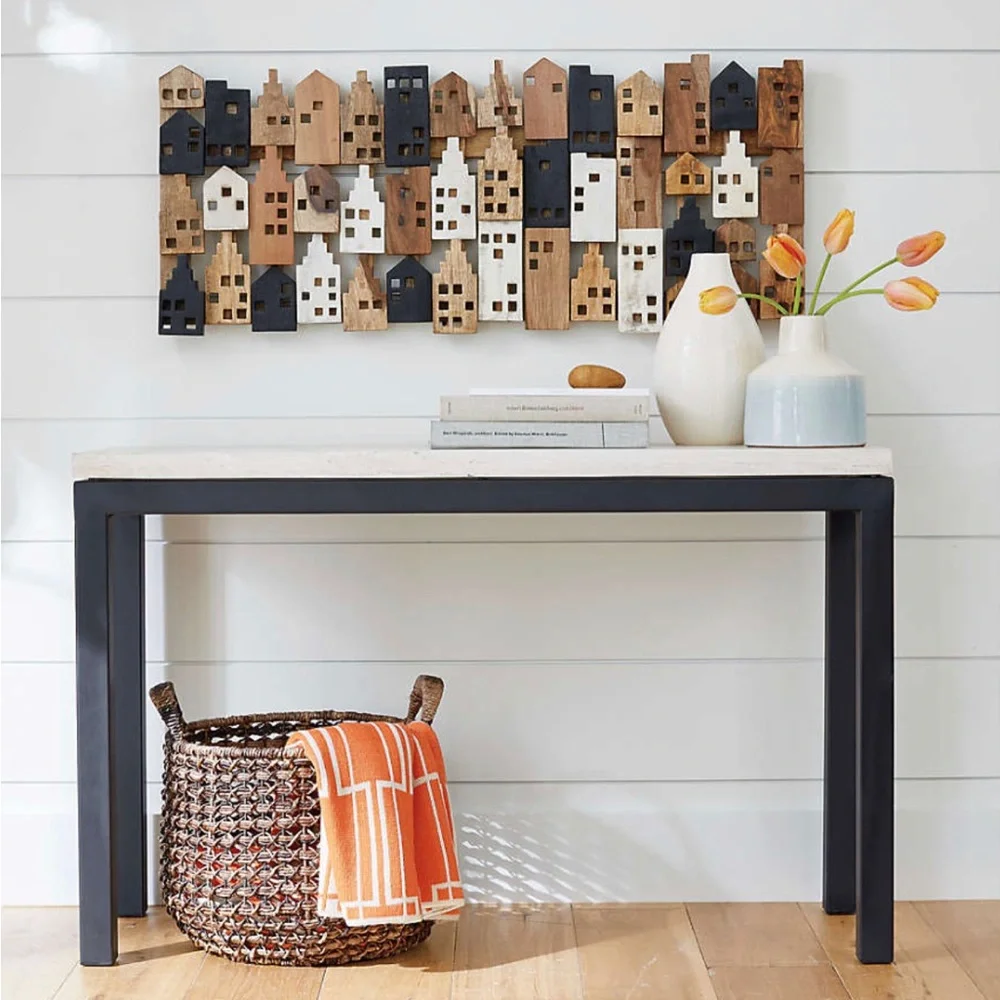 Crate&Barrel Zuzu Round Handwoven Basket